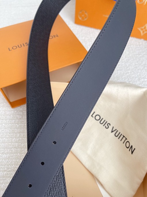 LV 經典款 亞克色鋼扣掌紋牛皮皮帶 腰帶-8