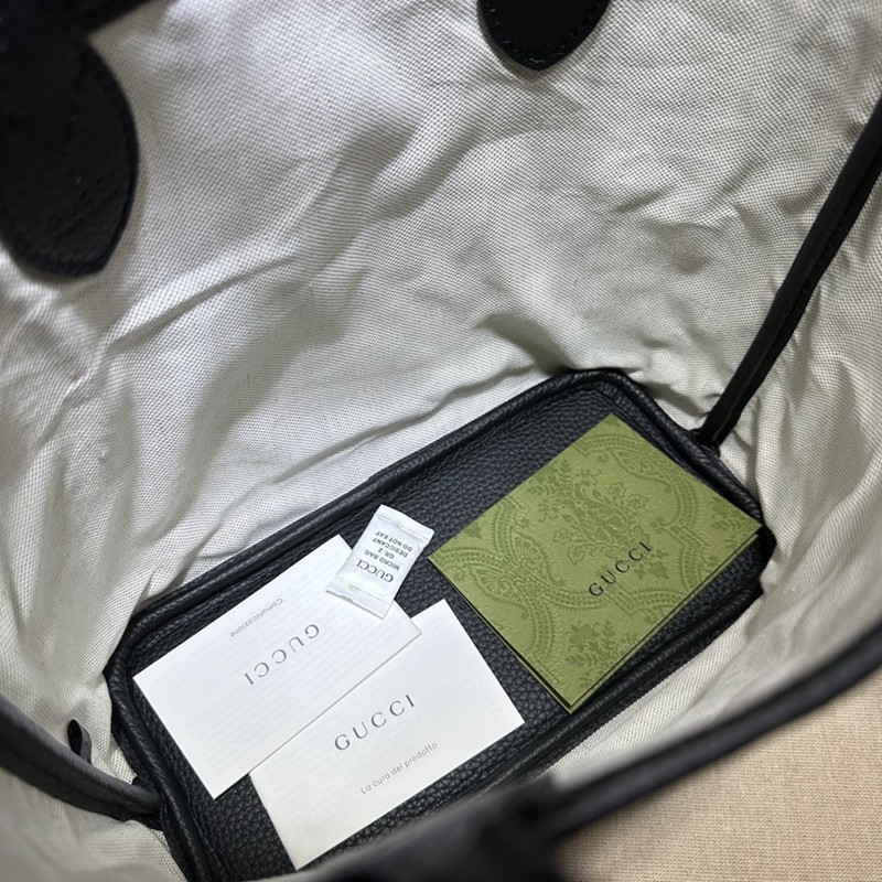 頂級原廠 726762 黑色雙G小號托特包-6