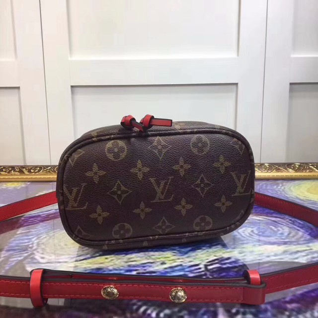 M44011 迷你 水桶包 Monogram帆布面料 紅色-4