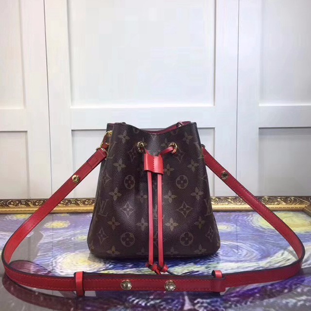 M44011 迷你 水桶包 Monogram帆布面料 紅色-2