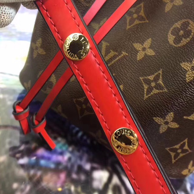 M44011 迷你 水桶包 Monogram帆布面料 紅色-8