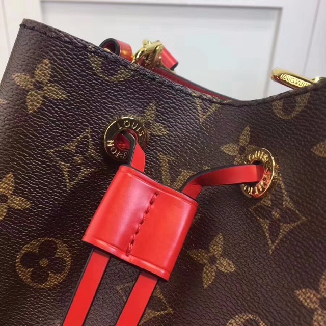 M44011 迷你 水桶包 Monogram帆布面料 紅色-5