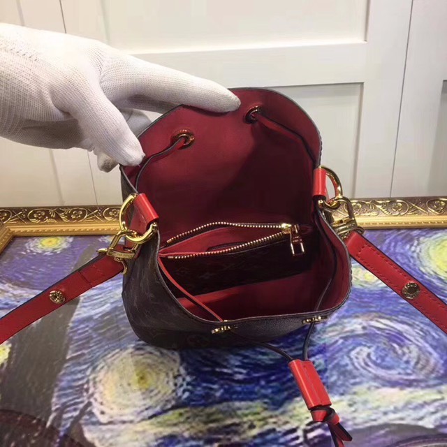 M44011 迷你 水桶包 Monogram帆布面料 紅色-9