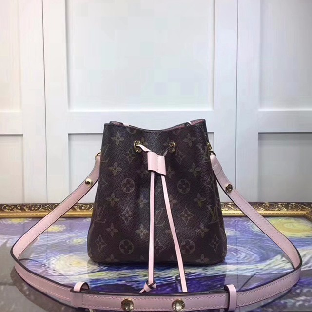 M44011 迷你 水桶包 Monogram帆布面料 粉色-2