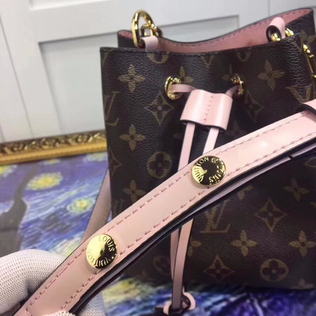 M44011 迷你 水桶包 Monogram帆布面料 粉色-8