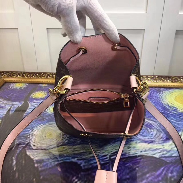 M44011 迷你 水桶包 Monogram帆布面料 粉色-9