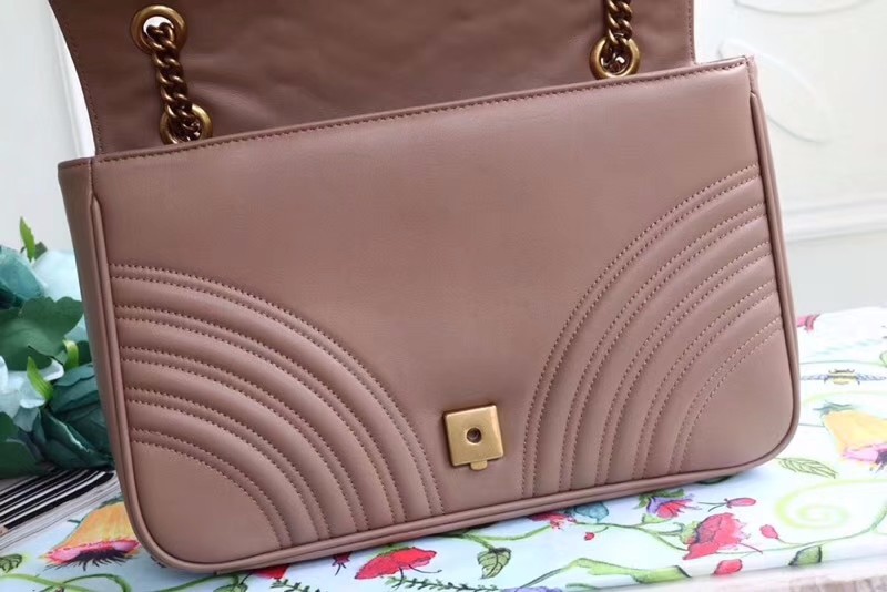 443496 Marmont 牛皮 斜背包 裸粉 31*19-4