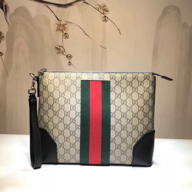 523603 原單咖啡PVC咖啡牛皮 手拿包