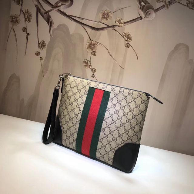 523603 原單咖啡PVC咖啡牛皮 手拿包-2
