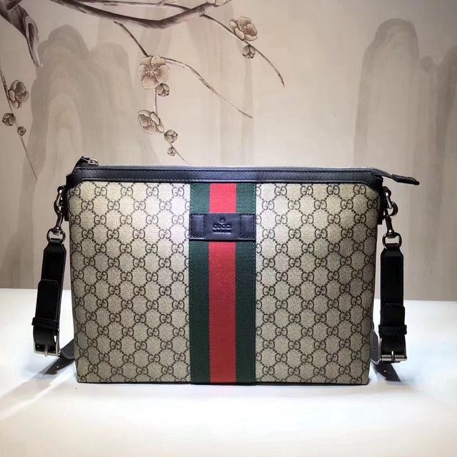 523335原單 咖啡PVC黑色牛皮 時尚簡約郵差包