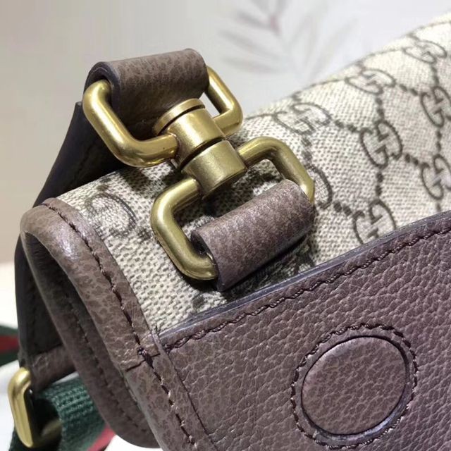 501050原單啡PVC棕皮Supreme肩背包-5