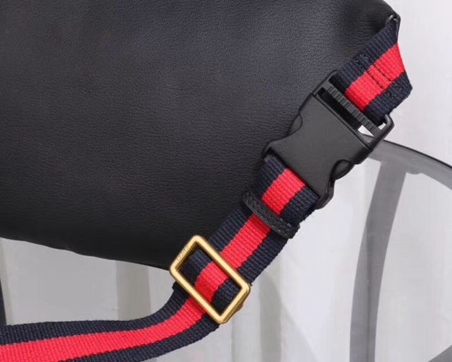 493869 Belt Bag 字母標示印花織帶腰包 28x18 黑色-4