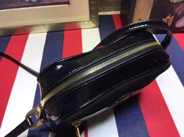 517350Ophidia系列 復古斜背包 黑色17.5x12cm-8
