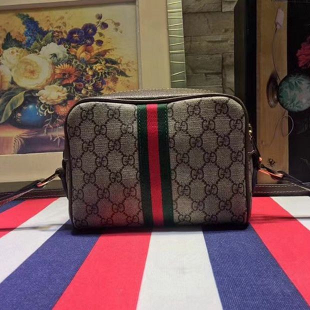 517350Ophidia系列 復古斜背包 咖啡色17.5x12cm-3