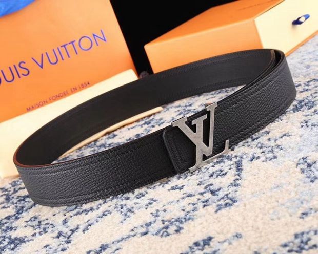 LV MADEinSpain 牛皮 十字紋 寬4cm-4
