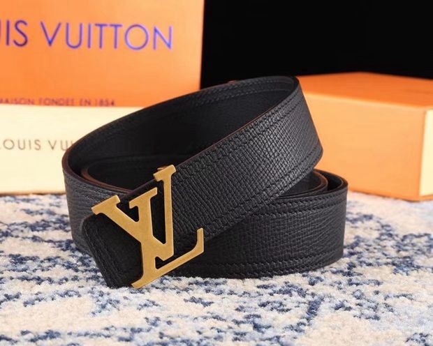 LV MADEinSpain 牛皮 十字紋 寬4cm-8