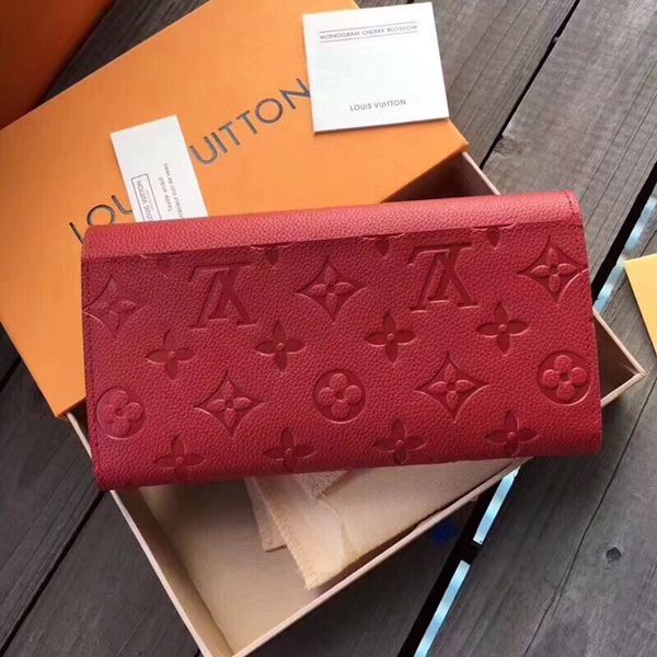M63690 SARAH 全皮壓花 長夾-2