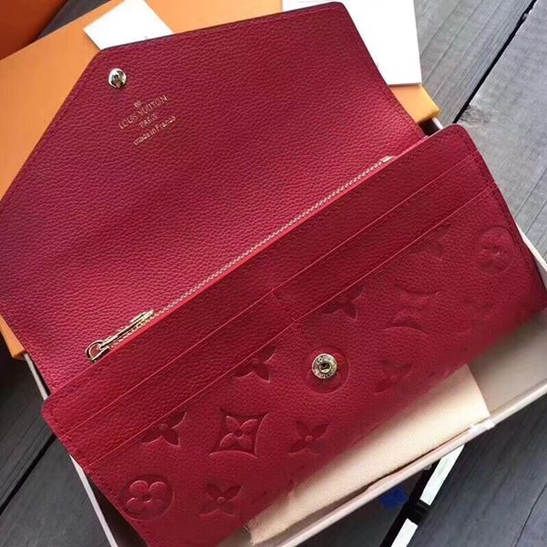 M63690 SARAH 全皮壓花 長夾-3