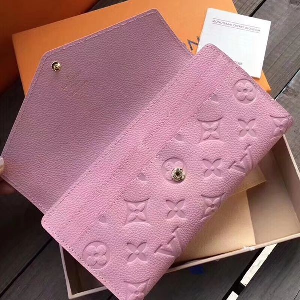M64082 SARAH 全皮壓花 長夾-2