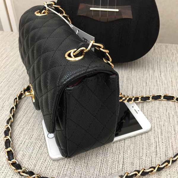 1116球紋 牛皮  斜背包 黑色 金色五金 20x12x7cm-6