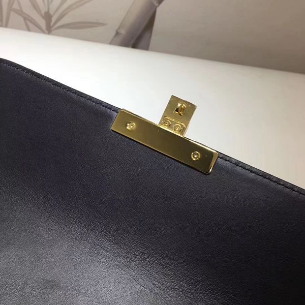 453188原單咖啡PVC 黑 棕牛皮 Padlock 具有結構感的小號手提包  28x19x11cm-8
