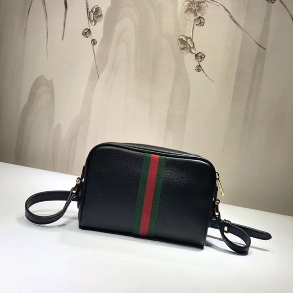 517350原單黑色牛皮 Supreme Ophidia系列 迷你斜挎包 18.5x13x6cm-3