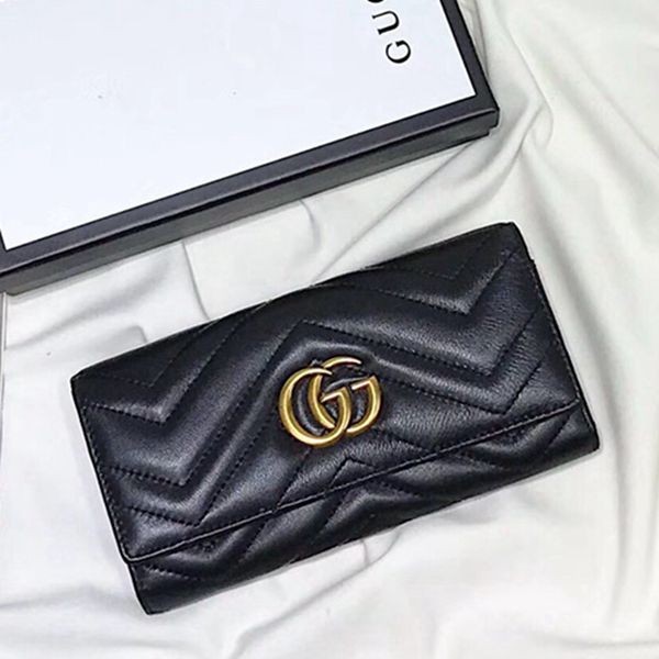 5036 兩折長夾黑色19x10.5cm