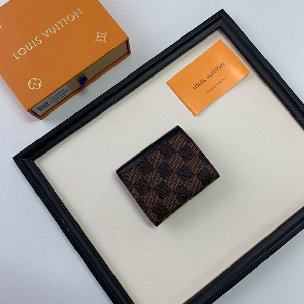 M60168 咖啡格 黑色 ZOE 短夾 9.5x7.5cm-4