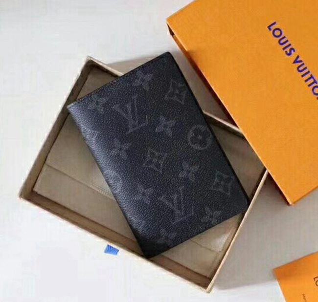 M60181 Monogram帆布旅遊證件套 黑花 10x14cm