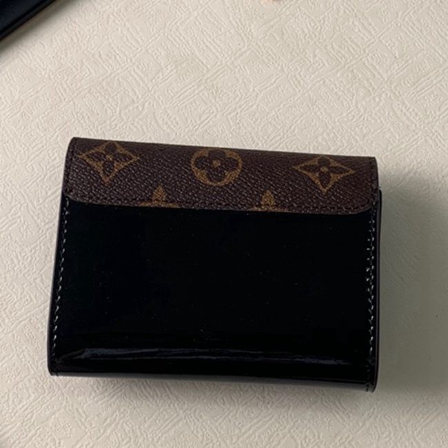 M61911 短夾 老花黑色 12x9.5x3cm-4