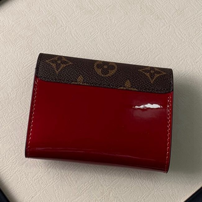 M61911 短夾 老花紅 12x9.5x3cm-5