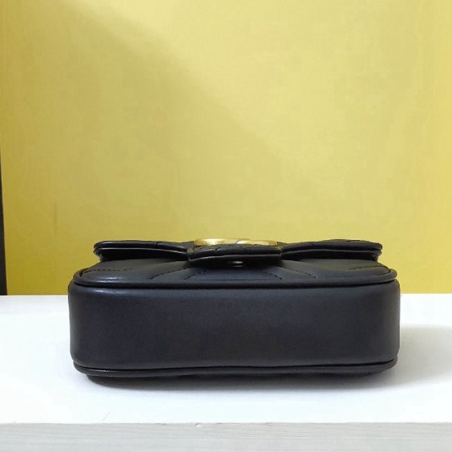 476433 mini marmont 鏈條包 長16.5cm 小牛皮 黑色-4