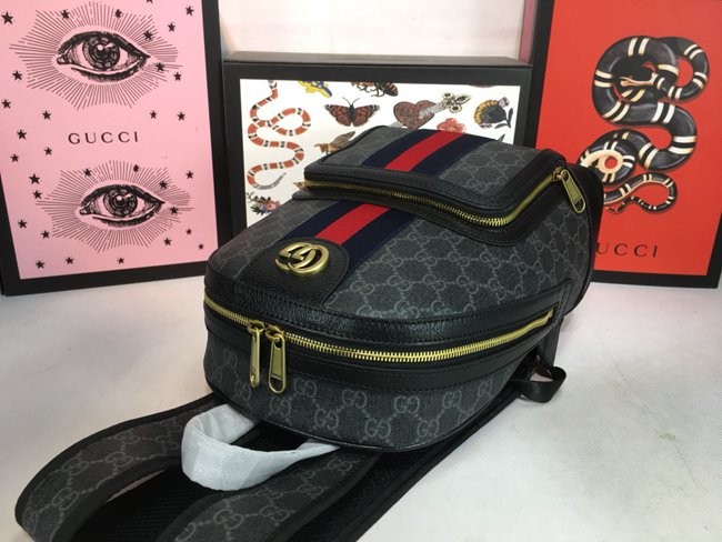 47965 黑色 Ophidia 雙肩背包 W22H29D15cm-4