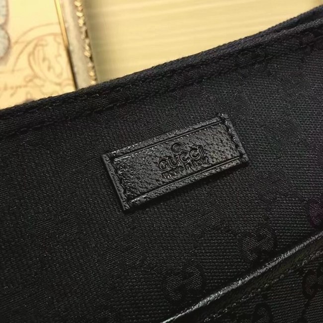 189752黑色雙G帆布斜背包 W29H28D8-7