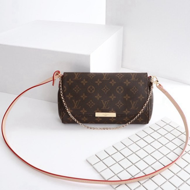 LV FAVORITE 經典LOGO手拿長肩背帶兩用晚宴包大號 m40718