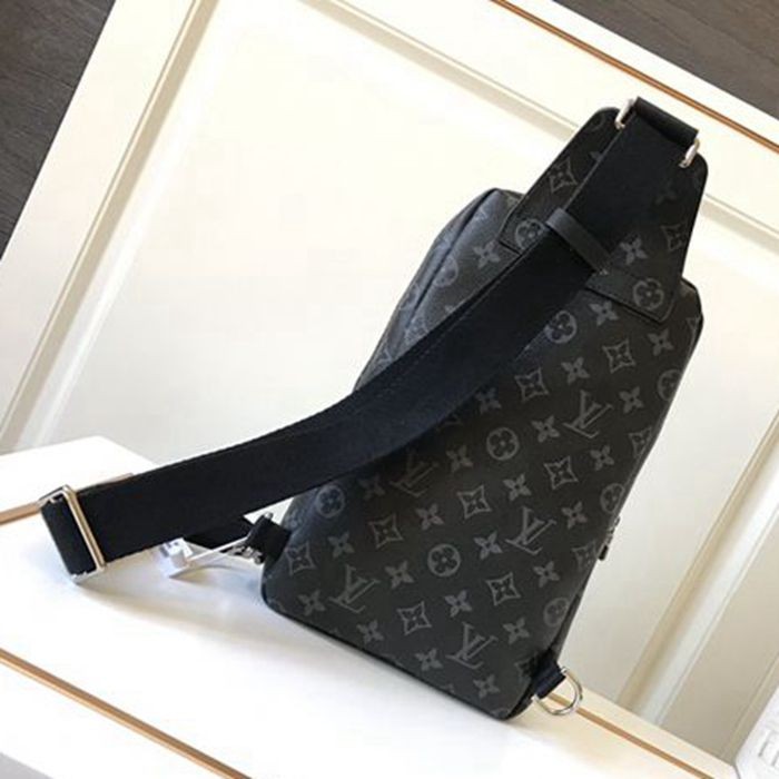 41719 AVENUE 單肩包 黑花 黑色牛皮飾邊-8