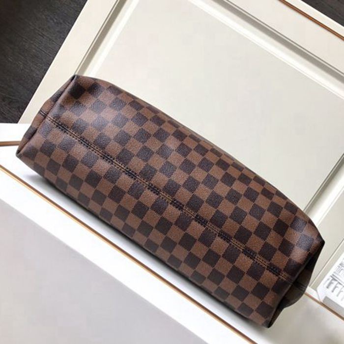 43704 紅色內裏 單肩女包 原版咖啡格 39x34x12cm-6