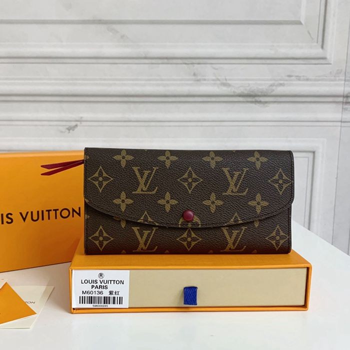lv 玫瑰紅新款女士皮夾 m60136
