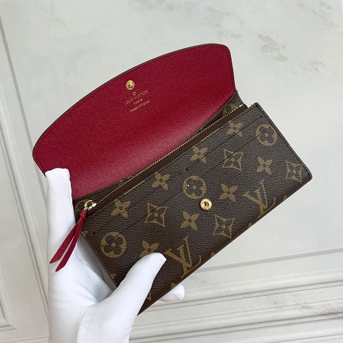 lv m60136 老花系列紅色長夾-3