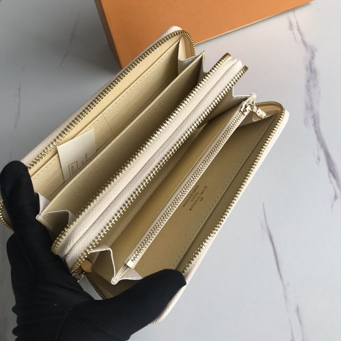 M61723 雙拉鍊長夾 白格 19x10x4cm-2