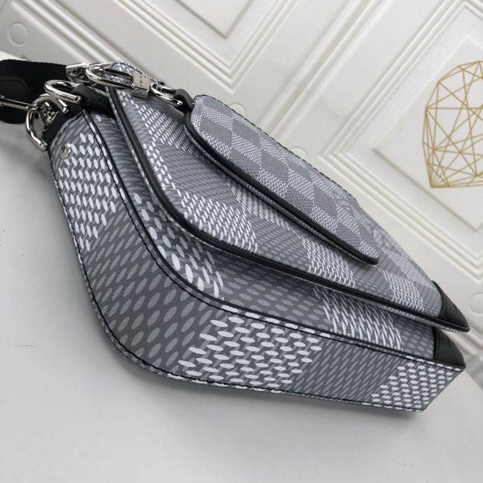 M69443白格 Pochette Trio 郵差包 25x18x4cm-3