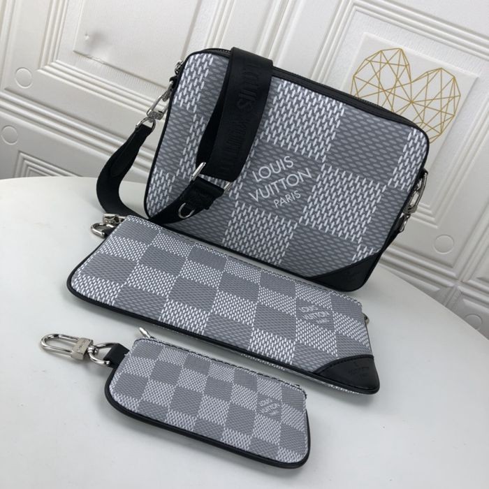 M69443白格 Pochette Trio 郵差包 25x18x4cm-6