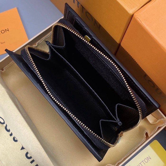 m60235 黑色壓花多功能小錢包13.5*9.5*3.5-3