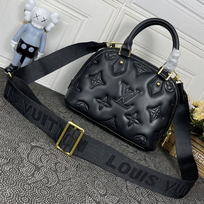 M59822 全皮 ALMA BB 貝殼包 黑色 24.5x18x12cm