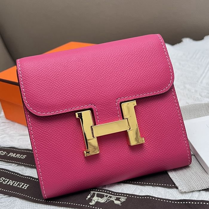 Hermes Constance 537 玫紅 手掌紋牛皮 14*12cm