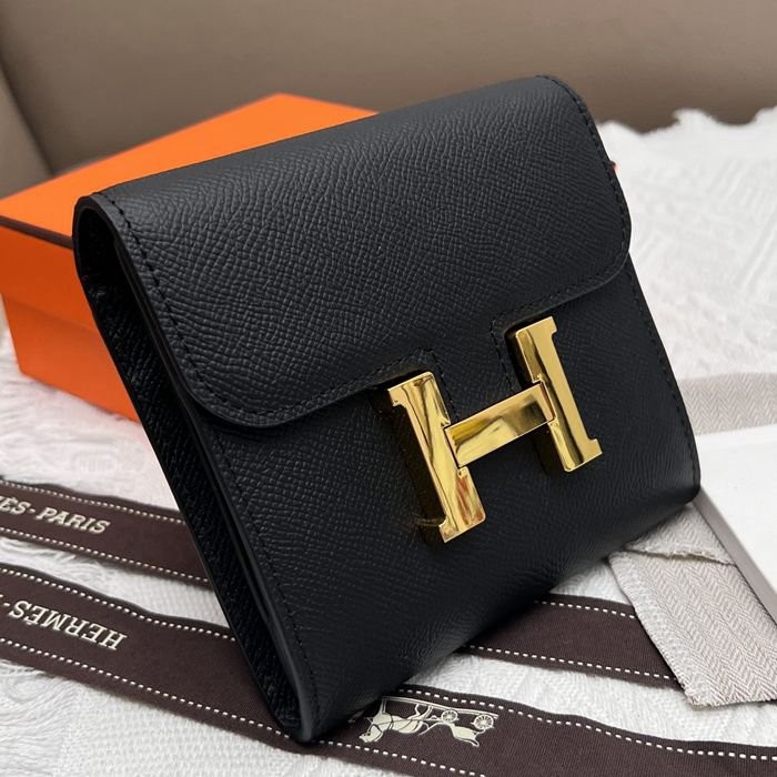 Hermes Constance 537 黑色 手掌紋牛皮 14*12cm