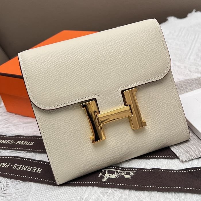 Hermes Constance 537 白色 手掌紋牛皮 14*12cm