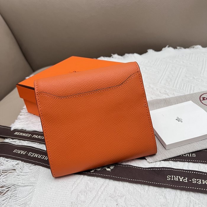 Hermes Constance 537手掌紋牛皮 14*12cm橙色-4