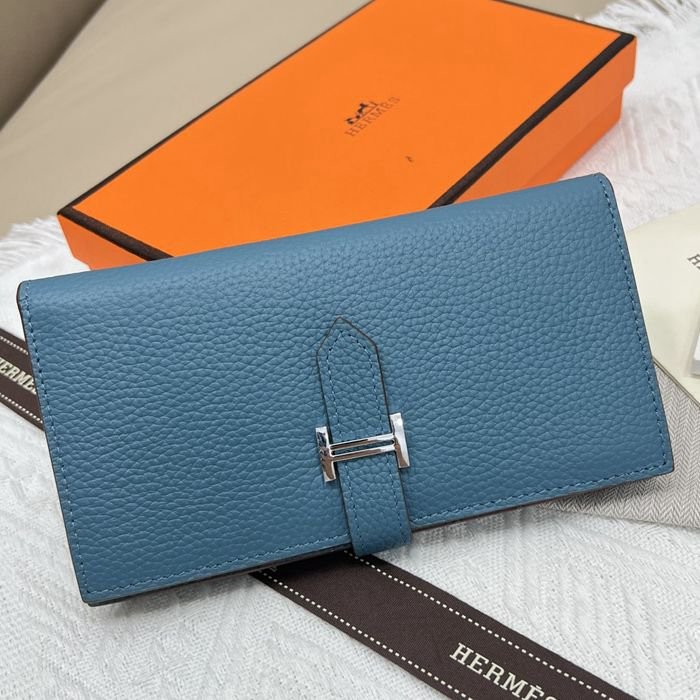 愛馬仕Hermes 中蘭牛皮內拉鏈口袋豎款錢包 9X17.5 CM