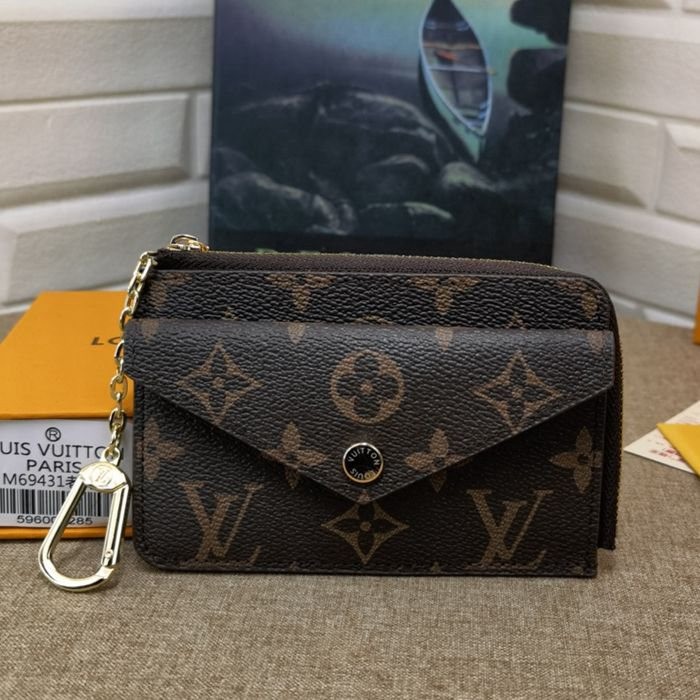 M69431 Recto Verso 卡片夾 老花棕色內裏 13x9.5x2.5cm